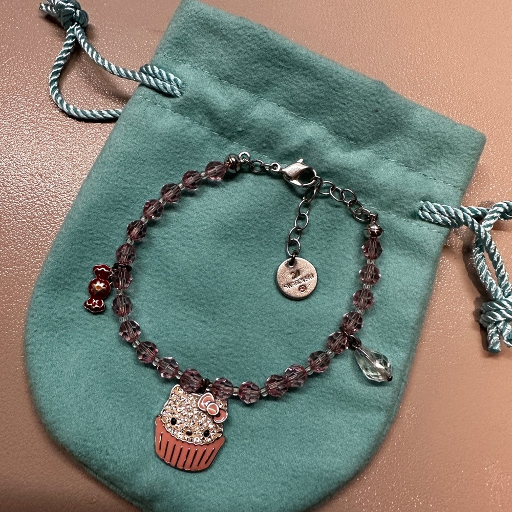 Swarovski Hello Kitty Charm Bracelet 8”